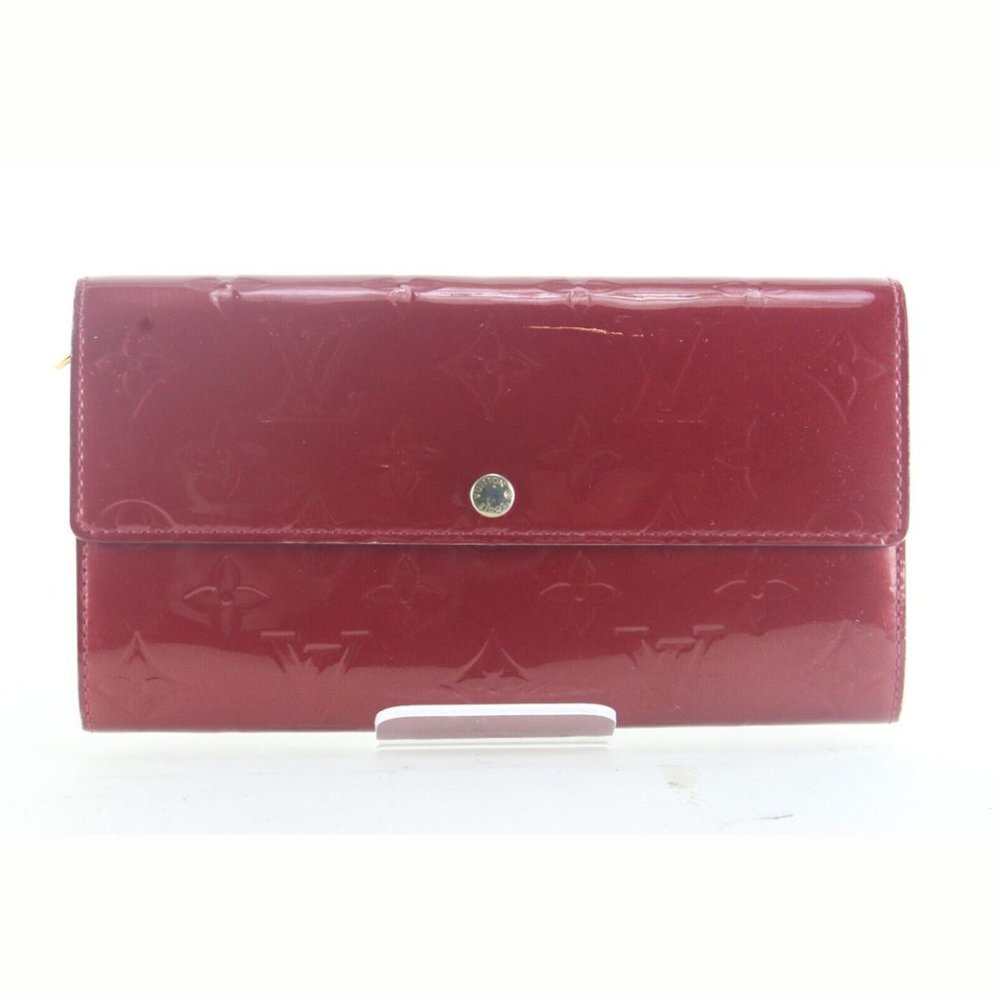 Louis Vuitton Womens Sarah Vernis Leather Long Flap Wallet 3LVS105K